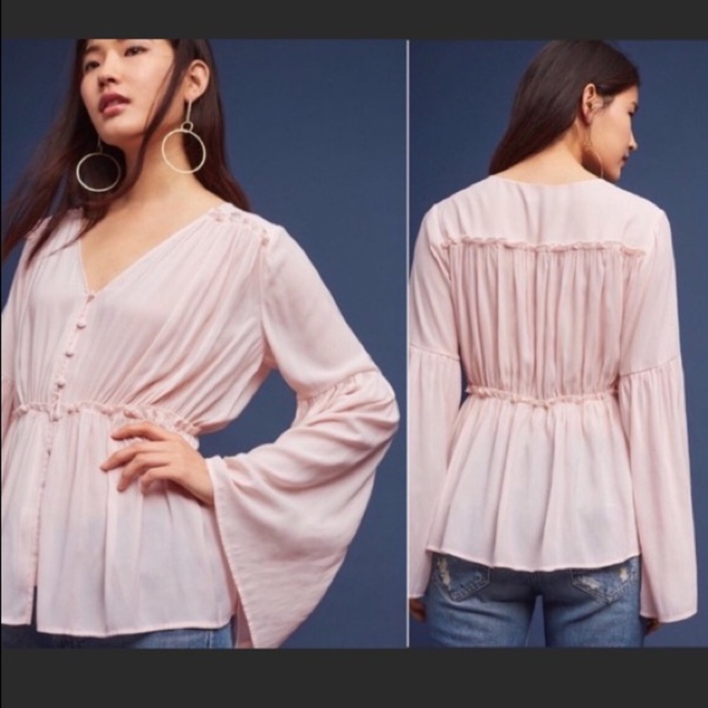 Anthropologie Blush Pink Blouse